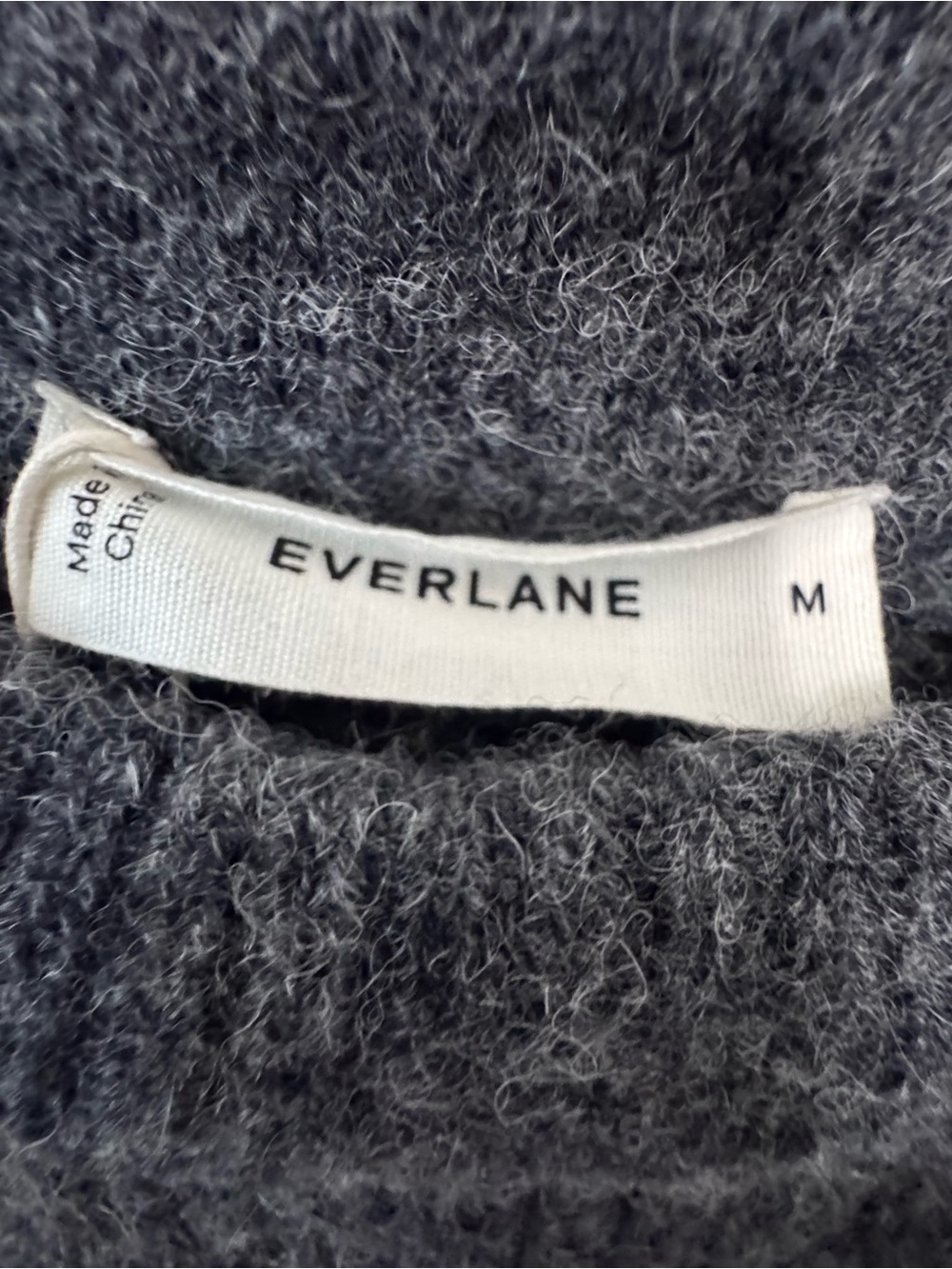 Everlane Women’s Cocoon Crew Alpaca Wool blend  Sweater Gray M NWT - Picture 3 of 6